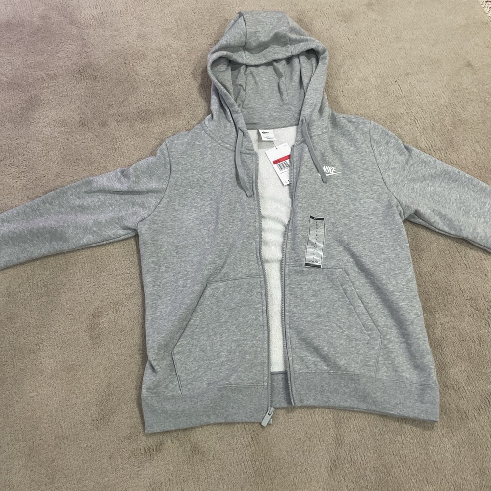 Nike Gray Zip-Up Hoodie brand new